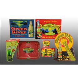 Lot of 7: Assorted Green River Items & Pieces.