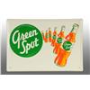 Image 1 : Embossed Tin Green Spot Sign.