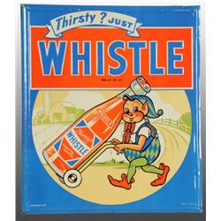 Embossed Tin Whistle Sign.