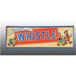 Embossed Tin Whistle Sign.