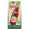 Image 1 : Embossed Tin Spur Beverage Vertical Sign.