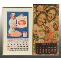 Lot of 2: Double Cola Calendars.