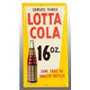 Image 1 : Embossed Tin Lotta Cola Vertical Sign.