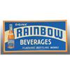 Image 1 : Embossed Tin Rainbow Beverage Sign with Bottle.