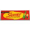 Image 1 : Embossed Tin Squirt Sign with Bottle.