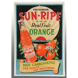 Cardboard Sun-Ripe Beverage Sign.