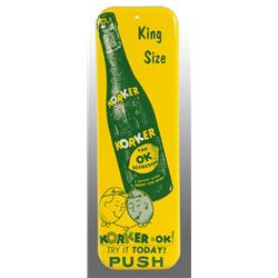 Tin Korker Door Push.