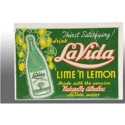 Embossed Tin LaVida Lime 'N Lemon Sign.