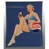 Image 1 : Cardboard Pepsi-Cola Beach Girl Die-Cut Sign.
