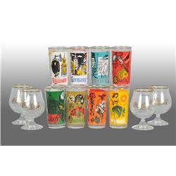 2 Sets of Coca-Cola Drinking Glasses.