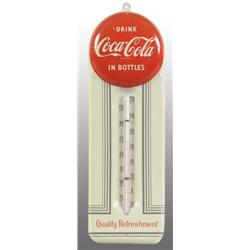 Embossed Tin Coca-Cola Thermometer.