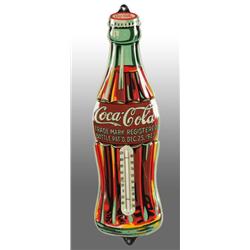 Embossed Tin Coca-Cola Thermometer.