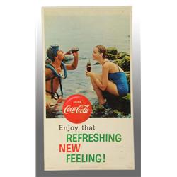 Lot of 5: Cardboard Coca-Cola Posters.