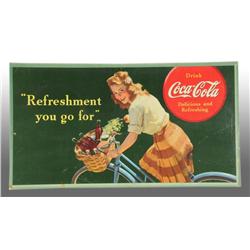 Cardboard Coca-Cola Horizontal Poster.