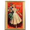 Image 1 : Cardboard Coca-Cola Poster with Gold Kay Frame.