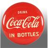 Image 1 : Tin Coca-Cola Button Sign.