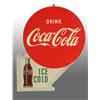 Image 1 : Tin Coca-Cola "Ice Cold" Flange Sign.