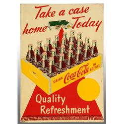 Tin Coca-Cola Sidewalk Sign.