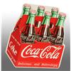 Image 1 : Tin Coca-Cola 6-Pack Die-Cut Sign.