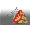 Image 1 : Tin Coca-Cola 2-Sided Die-Cut Triangle Sign.