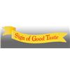 Image 1 : Tin Coca-Cola "Sign of Good Taste" Ribbon Sign.