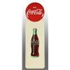 Image 1 : Coca-Cola Pilaster Bottle Sign with Button.