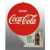 Image 2 : Tin Coca-Cola "Ice Cold" Flange Sign.