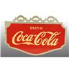 Image 1 : Tin Coca-Cola Die-Cut Flange Sign.
