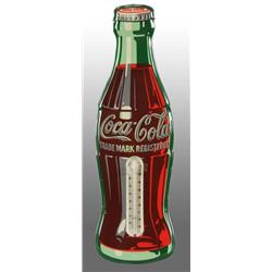 Tin Coca-Cola Die-Cut Bottle Thermometer.