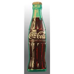 Tin Coca-Cola Die-Cut Bottle Sign.
