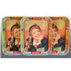 Image 1 : Lot of 6: Coca-Cola Menu Girl Serving Trays.