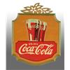 Image 1 : Plywood & Metal Coca-Cola Display Sign.
