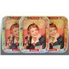Image 1 : Lot of 3: Coca-Cola Menu Girl Serving Trays.