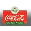 Image 1 : Heavy Tin Coca-Cola 2-Sided Die-Cut Rack Sign.