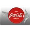 Image 1 : Tin Coca-Cola Button with Arrow.