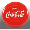 Image 1 : Tin Coca-Cola Plain Button Sign.