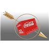 Image 1 : Heavily Embossed Tin Coca-Cola Sign & Metal Arrow.