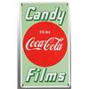 Image 1 : Porcelain Coca-Cola Candy & Films Sign.