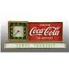 Image 1 : Coca-Cola Countertop Light-Up Sign & Clock.