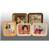 Image 1 : Lot of 5: Tin Mexican Coca-Cola Tip Trays.