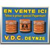 Image 1 : Cardboard Foreign V.D.C. Tobacco Sign.