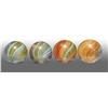 Image 1 : Lot of 4: Pee-Wee Onionskin Lutz Marbles.