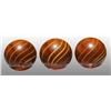 Image 1 : Lot of 3: Colored-Glass Swirl Marbles.