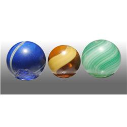 Lot of 3: Handmade Marbles.