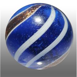Lutz Blue Glass Swirl Marble.