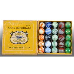 Akro Imperials No. 0 Marble Box.