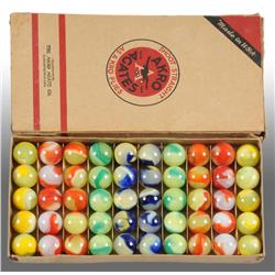 Akro Agate No. 6 Box of Marbles.