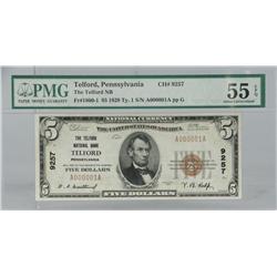$5.00 National Currency Bill.