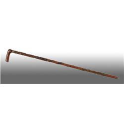 Folk Art Walking Stick Cane.