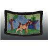 Antique Hooked Rug Depicting Dog.